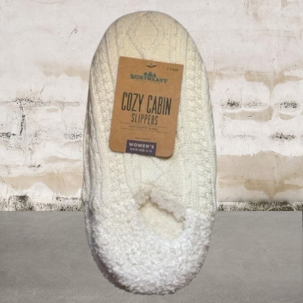 White Plush Slipper Socks for Cozy Comfort